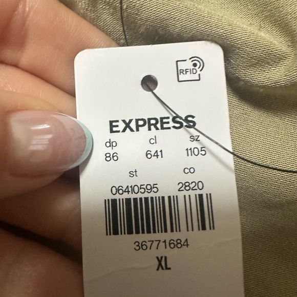 Express Green Ruched Bubble Tank- X-Large - Picture 9 of 10